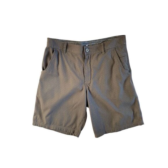 Lululemon Mens Shorts Size 36 Checkered Chino Metal Button Stretch Style - Picture 3 of 14